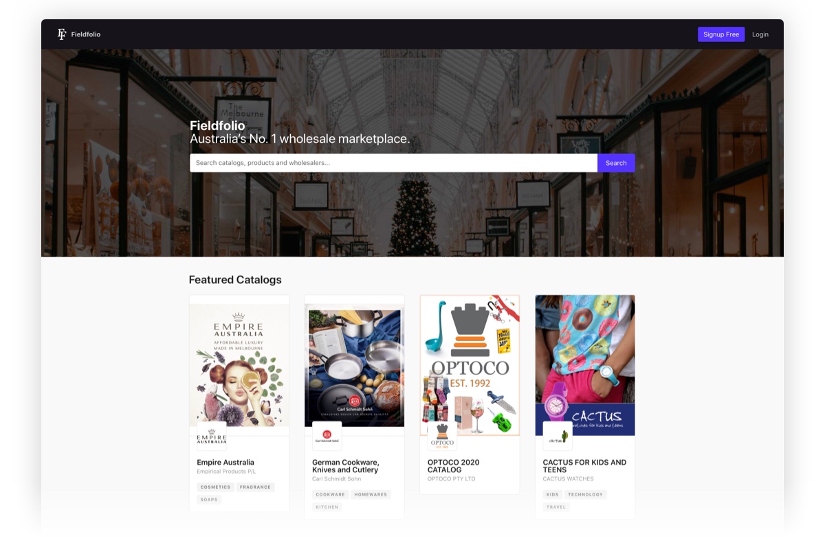 Fieldfolio Marketplace